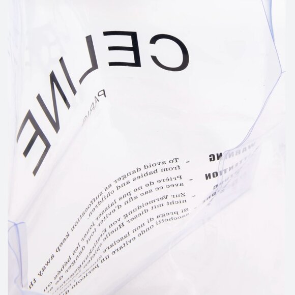 Celine Paris Transparent Clear Tote Shoulder Bag Purse Womens PVC Plastic 2018 - Picture 3 of 11